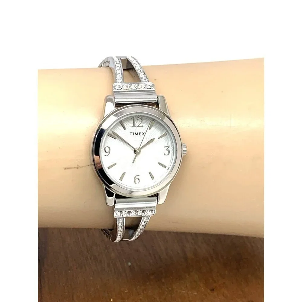 Timex Women's Watch TW2W18600 Quartz Silver Dial Stainless Steel 25mm